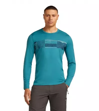 Блуза Icebreaker M's Merino 200 Oasis LS Crewe Thermal Top Elevation Line