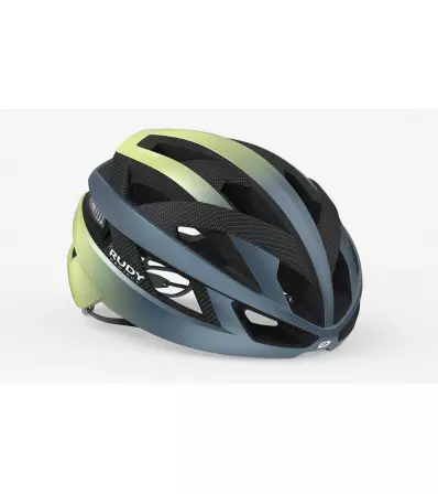 Каска Rudy Project Rebel Blue Avio/Apple Green Metal Matte
