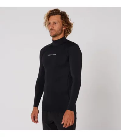 Горнище за сърф O&E Script Rash Long Sleeve Rash Shirt Mens